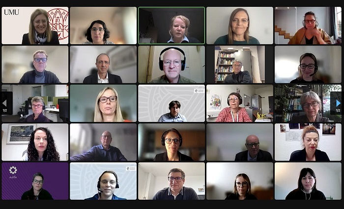 screenshot of the new CoARA working group members online meeting