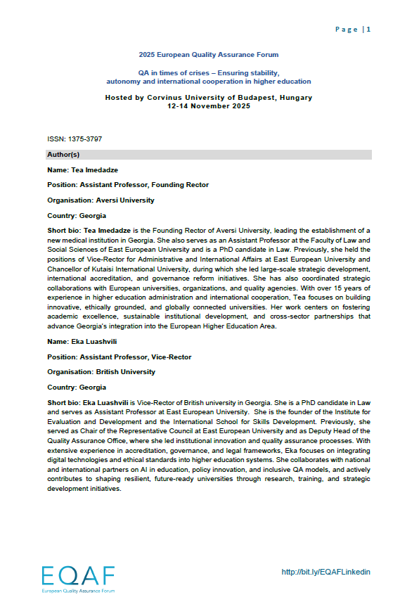 Anticipating Change: Designing AI-Ready QA Systems for Future-Proof Universities