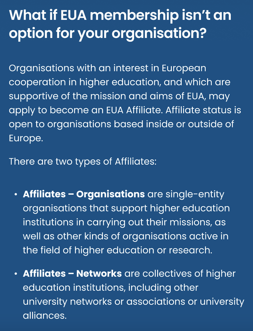 Membership categories